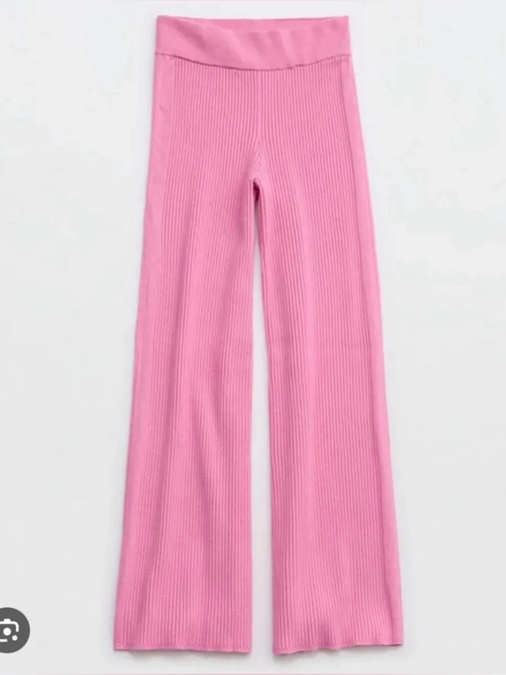 Aerie Gotta Jet! High Waisted Pant Size small Pink Ribbed Knit Cozy Pants